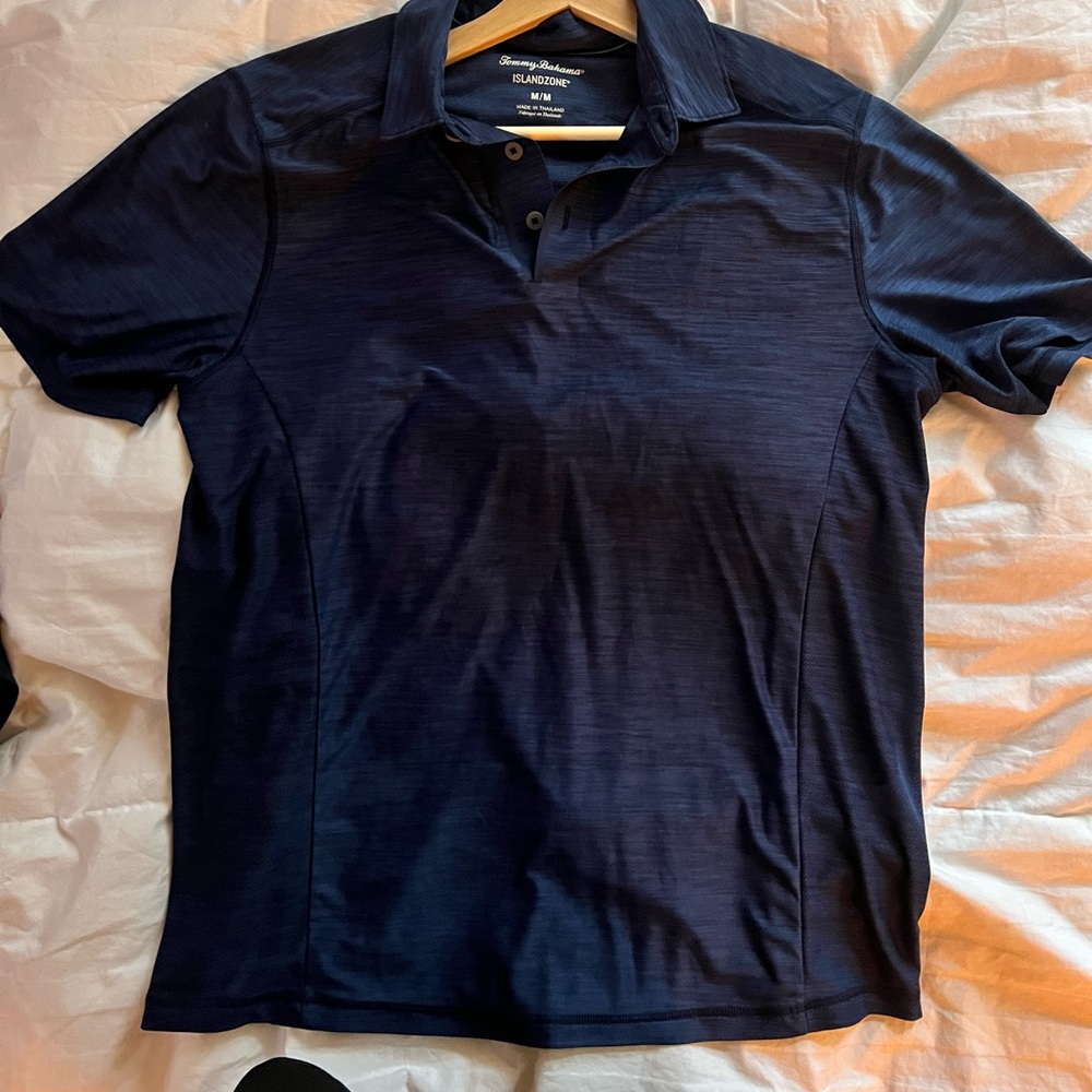 Tommy Bahamas Island Zone Athletic Polo M Navy Blue